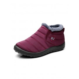 Unisex Waterproof Fur Lined Flat Heel Snow Boots