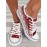 Casual Ombre Wearable Lace-Up Flat Heel Canvas Printing